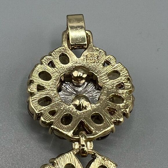 Banana Republic Floral Gold and Brown Rhinestone Bracelet - Picture 4 of 4